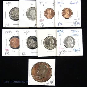 USA Various Proof & Unc Coins (9)