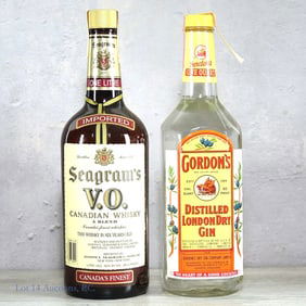 1985 Seagram's VO Whisky, 70s Gordon's Dry Gin