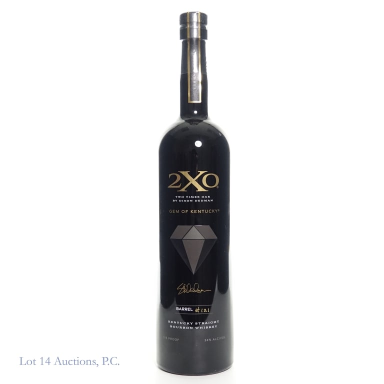 2XO Gem Of Kentucky Bourbon: 2XO Gem of Kentucky Bourbon, 108 Proof, 750 ml. Two times oak by David Dedman. Barrel #121. Etch: L242280110: 42H