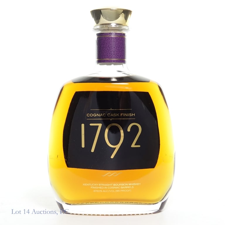 1792 Cognac Cask Finish Bourbon: 1792 Cognac Cask Finish bourbon whiskey, 95 proof, 750 ml, Etch: L2514315 12:005.