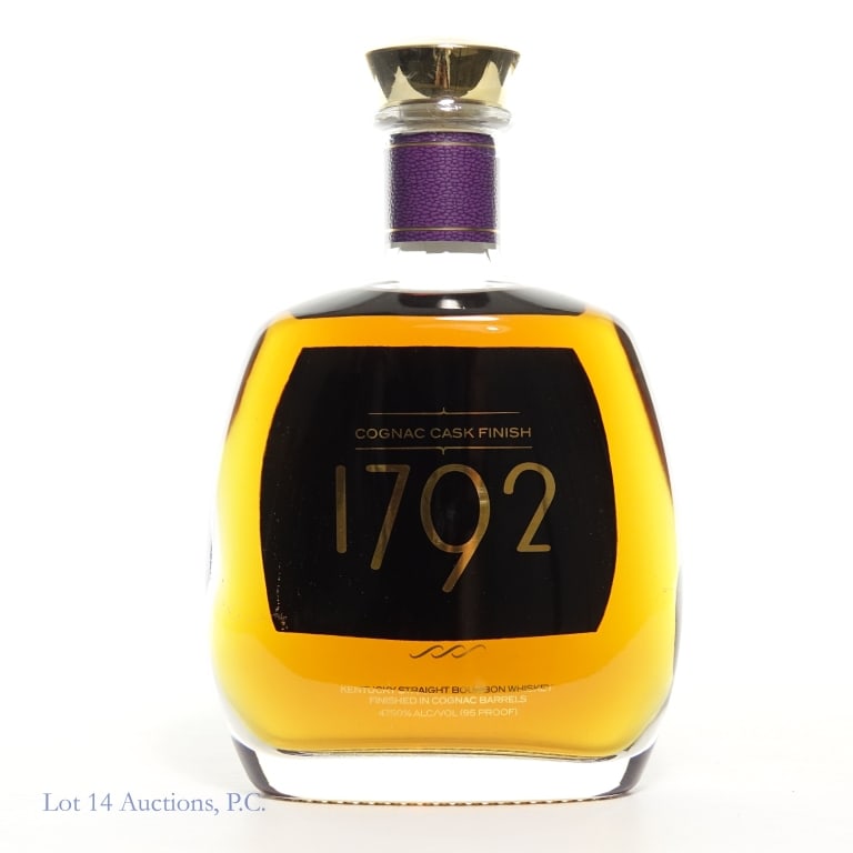 1792 Cognac Cask Finish Bourbon: 1792 Cognac Cask Finish bourbon whiskey, 2025, 750 ml, 90 proof.