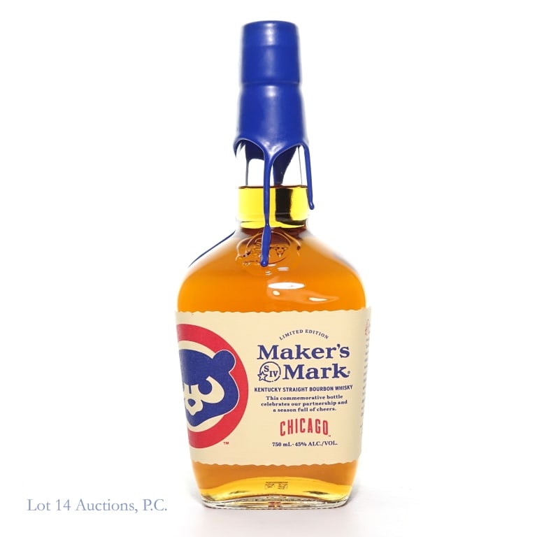 Maker's Mark Chicago Cubs Bourbon (2025): Maker's Mark Chicago Cubs Bourbon (2025), 90 Proof, 750 ml.