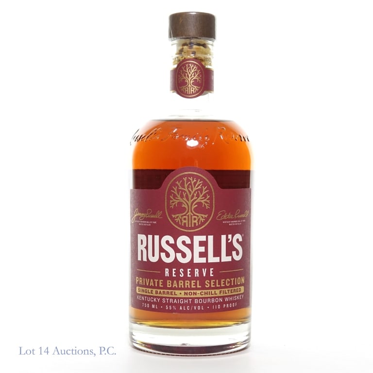 Russell's Reserve 10 Year SB Bourbon (2023): Russell's Reserve Single Barrel Bourbon (2023), 110 Proof, 750 ml. Distilled: 05/09/13; Dumped: 06/08/23; Bottled: 07/17/23; Barrel: 22-0915.