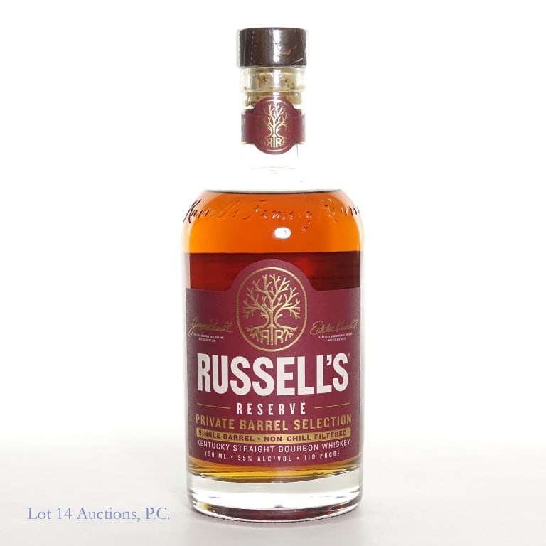 Russell's Reserve 9 Year Single Barrel Bourbon: Russell's Reserve 9 Year Single Barrel Private Barrell Selection Bourbon, 110 Proof, 750 ml, Mariano's Reserve Eddie's Handpick, Distilled: 02/04/15, Dumped: 06/28/24, Bottled: 07/18/24, Warehouse #TY