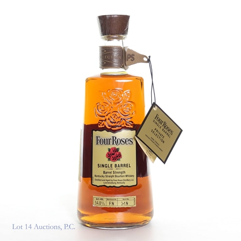 Four Roses SB Bourbon Store Pick (OESV): Four Roses Single Barrel Bourbon, 109.6 Proof, 750 ml, Mariano's Special Selection, Recipe: OESV, Warehouse No. F N, Barrel #3-1N, Aged: 9 Years, 3 Months.