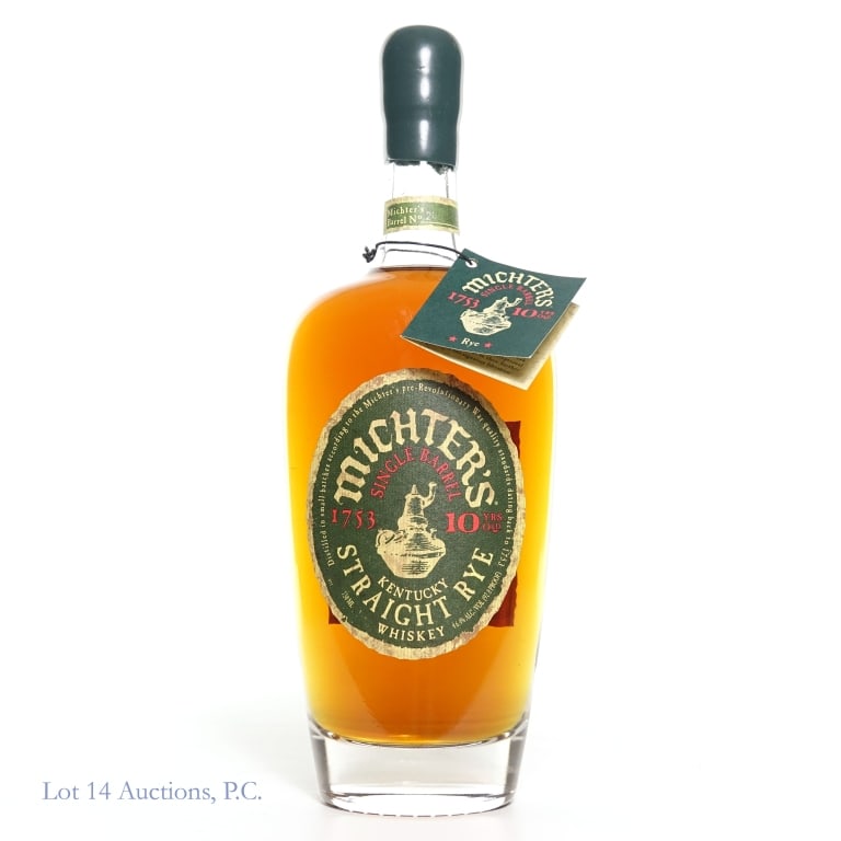 Michter's Single Barrel 10 Year Old Bourbon (2024): Michter's Single Barrel 10 Year Old Kentucky Straight Bourbon Whiskey (2024), 46.4% ABV, 750 ml, Batch no 2492516.
