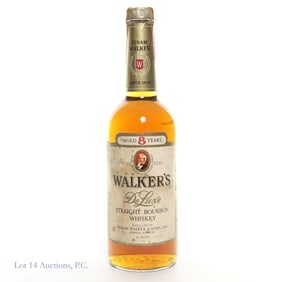 60s/70s Walker's DeLuxe 8 Yr. Bourbon Whiskey
