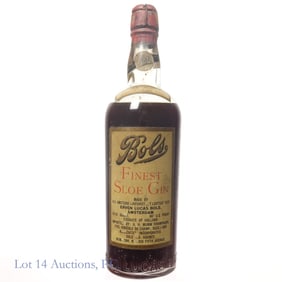 Erven Lucas Bols Finest Sloe Gin 25/32 Qt. 1930s?