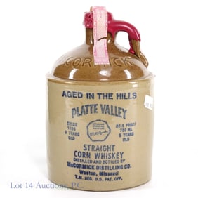 30s/40s Platte Valley Straight Corn Whiskey Jug