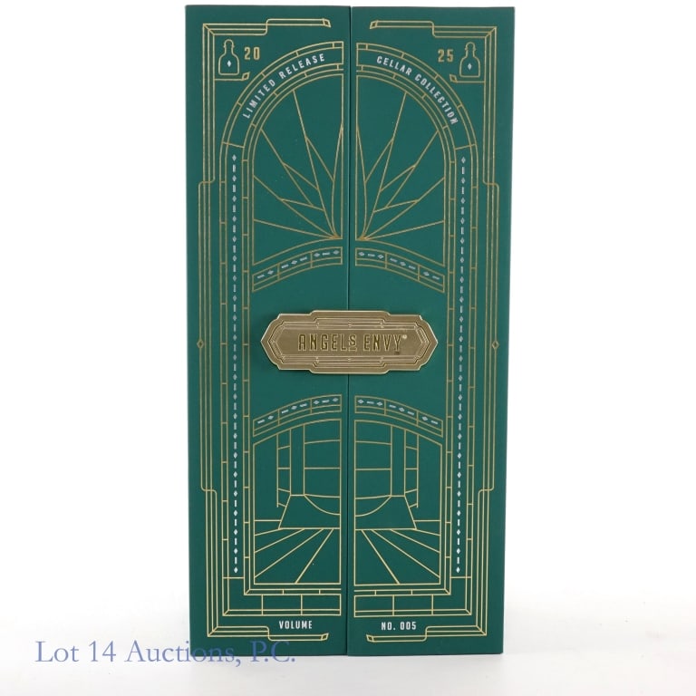 Angel's Envy Cellar Collection Rye: Angel's Envy Cellar Collection straight rye finished in French oak Anejo tequila barrels, 104.2 proof, 750ml. Volume 005. Etch: L25051 56105 1137.
