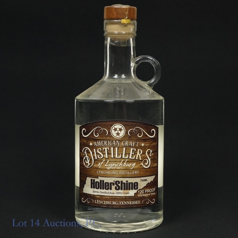 American Craft Distillers Holler Shine: American Craft Distillers Holler Shine. 120 proof, 50ml. 100% grain spirit. Lynchburg Distillery.