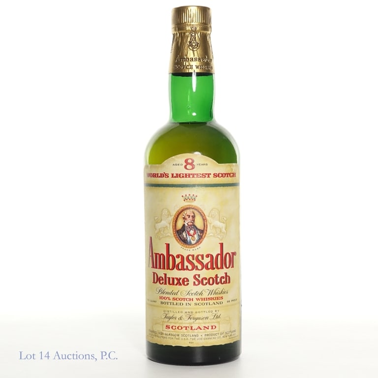 Ambassador 8 Year Deluxe Scotch: Ambassador 8 Year Deluxe Scotch, 86 Proof, 4/5 Quart.