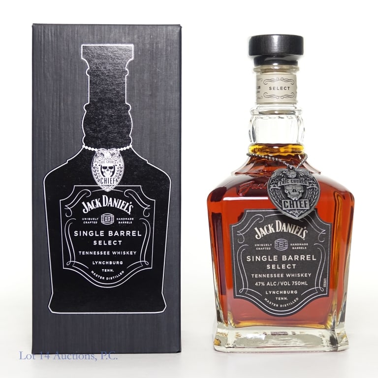 Jack Daniel's Eric Church SB Tennessee Whiskey: Jack Daniel's Eric Church Single Barrel Tennessee Whiskey (2019), 94 Proof, 750 ml, Bottled: 12-11-18, Barrel #18-9417. Neck tag and original box included.