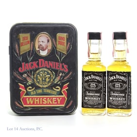Jack Daniel's Mini Bottles, Tin Box (2 x 50ml)