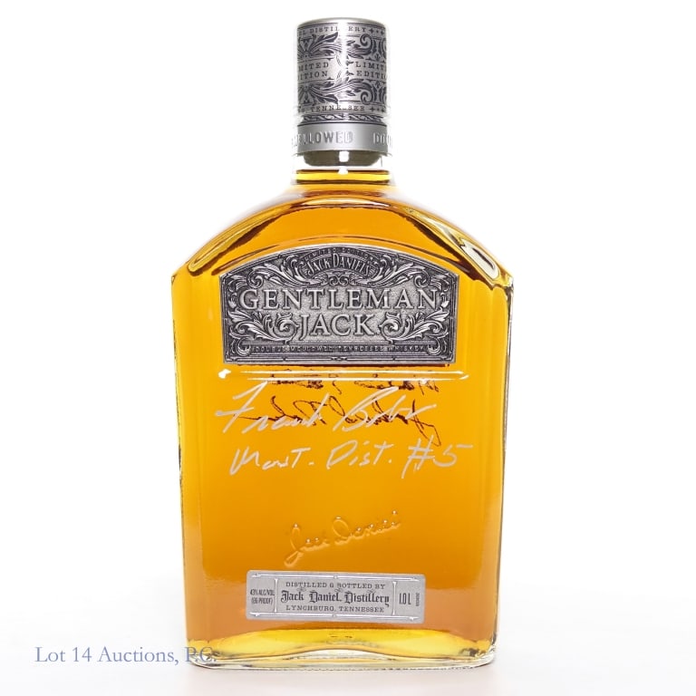 Gentleman Jack Double Mellowed Tenn. Whiskey (1L): Gentleman Jack Limited Edition Double Mellowed Tennessee Whiskey, 86 Proof, 1 Liter. Signed by Master Taster John Nolen.