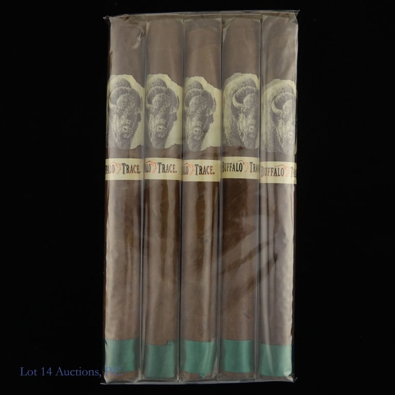 Buffalo Trace Churchill Cigars (5 Pack): Buffalo Trace Churchill Cigars, 7" x 49, Pack of 5, Origin: Dominican Republic. Consigner stored these cigars since original purchase in a humidity-controlled humidor, and transported