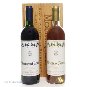 90s Rothschild Mouton Cadet Bordeaux Gift Set