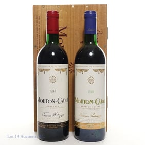80s Rothschild Mouton Cadet Bordeaux Gift Set