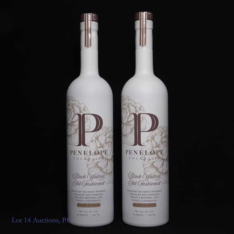 Penelope Black Walnut Old Fashioned Cocktail (2): Lot includes 2 bottles Penelope Black Walnut Old Fashioned Cocktail. 76 Proof, 750ml each.