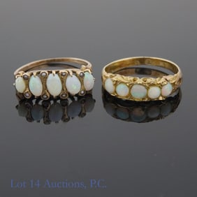 14K & 10 K Y Gold Opal Rings
