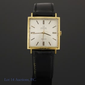 Omega 18k Y. Gold DeVille Automatic Watch