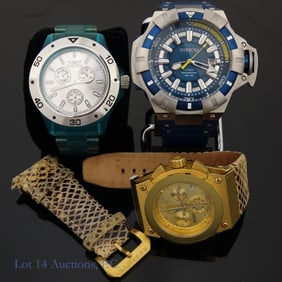 Invicta Akula (2) and Anatomic (1) Watches
