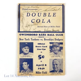 Joe DiMaggio Lefty Gomez + Signed Scorecard