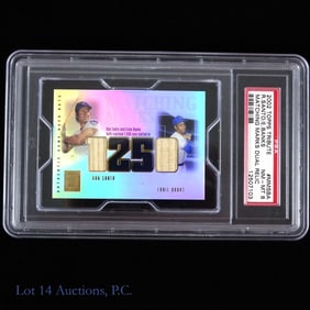 2002 Topps Tribute Santo / Banks Relic PSA 8