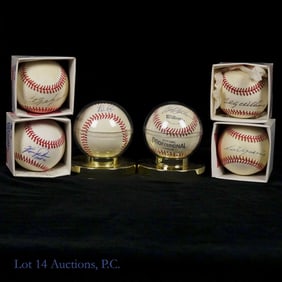 6 Signed Baseballs Of HOF Members