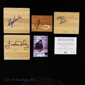 4 Signed Basketball Floorboards