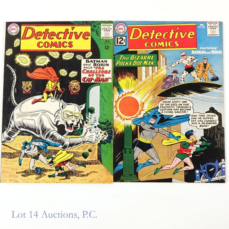 Detective Comics #300, #311, Key Issues DC (2): Detective Comics #300, #311, Key Issues DC (2). Two (2) Key Issues of Detective Comics from DC publishing. Detective Comics #300 - First appearance of Polka-Dot Man. Detective Comics #311 - First appe