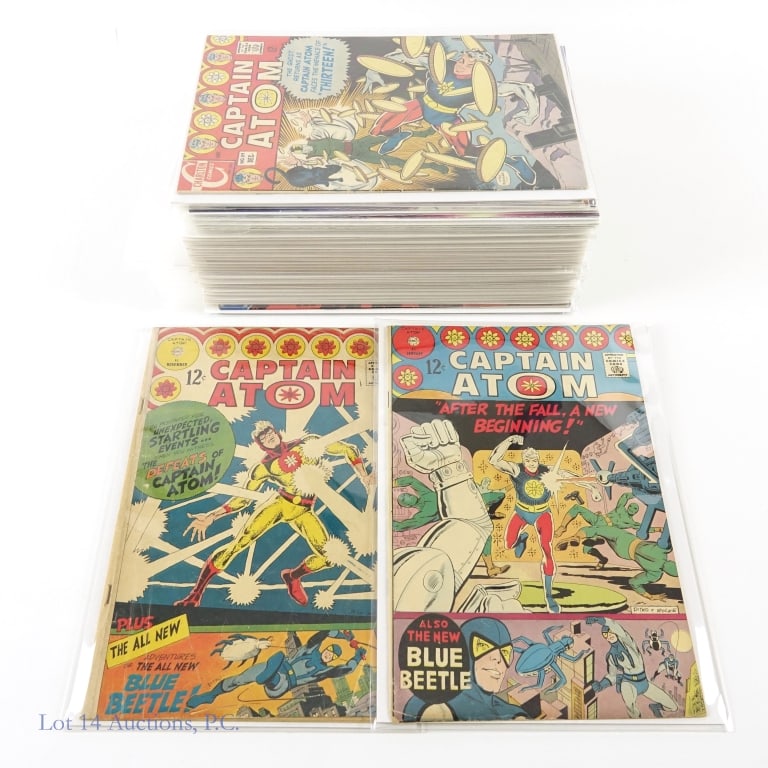 Captain Atom #83, 84, 89, Charlton, DC (+40): Captain Atom #83, 84, 89, Charlton, DC (+40). Collection of Captain Atom comic books including#83, 84 and 89 from the Charlton 1965 run. Key Issues: Captain Atom (1965) #83 - First appearance of Blue 