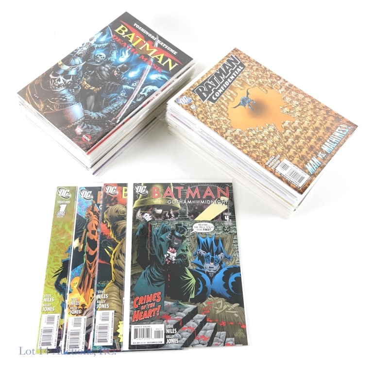 Batman Titles, Full and Partial Runs, DC (+60): Batman Titles, Full and Partial Runs, DC (+60). Collection of over 60 full and partial runs of Batman related comic books. Some items included: Batman Death Mask #1-4 (complete); Batman Cacophony #1-3
