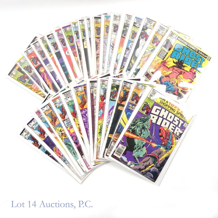 Ghost Rider #49-81 Complete, Key, MARVEL (33): Ghost Rider (1973) #49 - 81 Complete Run, Key Issue, MARVEL (33). Collection of thirty three (33) Ghost Rider comic books (#49 - 81) from the 1973 run including some Key Issues. Key Issues: #53 - Firs