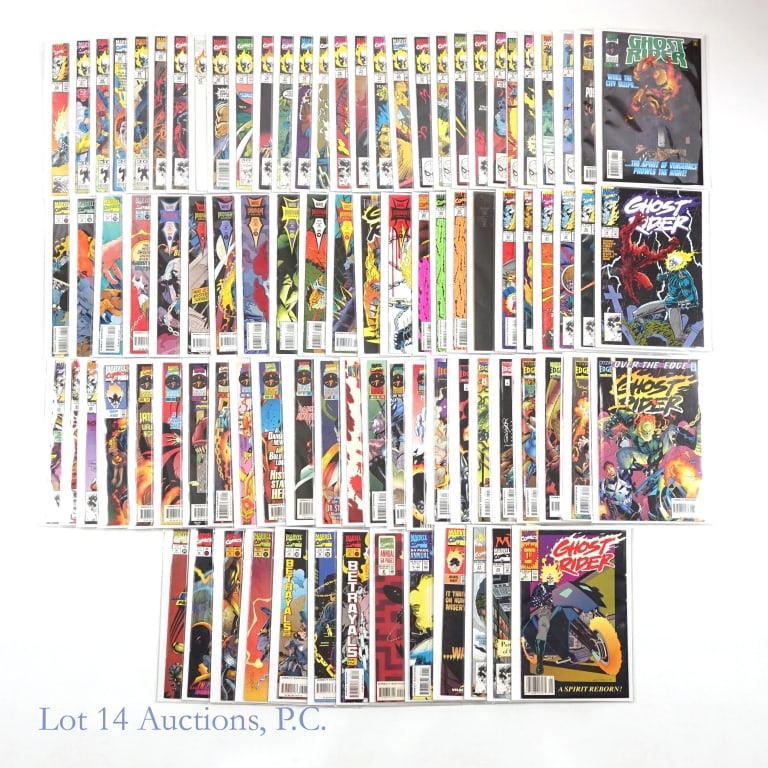 Ghost Rider (1990) #1-88 (-#44), Key MARVEL (89): Ghost Rider (1990) #1-88 Near Complete Run (missing #44), Key Issues, MARVEL (89). Near complete run (missing #44) of the 1990 Ghost Rider comic books ranging #1 - 88 and Annuals #1 and 2. Key Issues:
