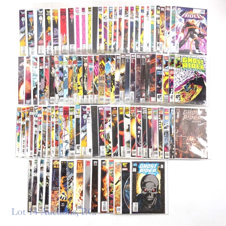 Ghost Rider, Complete Runs, Key MARVEL (+90): Ghost Rider Comics, Complete Runs, Key Issues, MARVEL (+90). Collection of over 90 Ghost Rider comic books including Key Issues and complete runs. Complete Runs: Blaze Legacy of Blood #1-4; Blaze #1-1