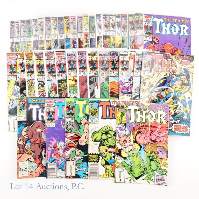Thor (1966) #346-415*, Key Issues, MARVEL (40): The Mighty Thor (1966) Ranging #346-415, Key Issues, MARVEL (40). The Mighty Thor (1966) ranging from #346-415. Some Key Issues include: #346 - First appearance of the Casket of Ancient Winters; #364 