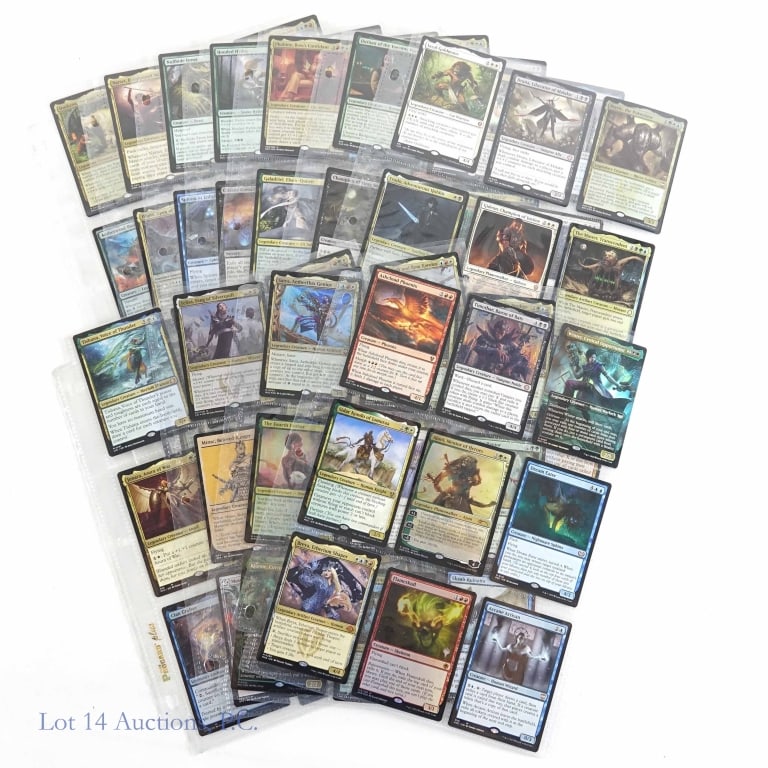 Magic The Gathering Cards, All Mythic (99 Total): Magic The Gathering Cards, All Mythic (99 Total). Features (11) pages of cards that are exclusively mythic. The cards seem to be predominantly from 2014-2025. Please see images for details regarding c