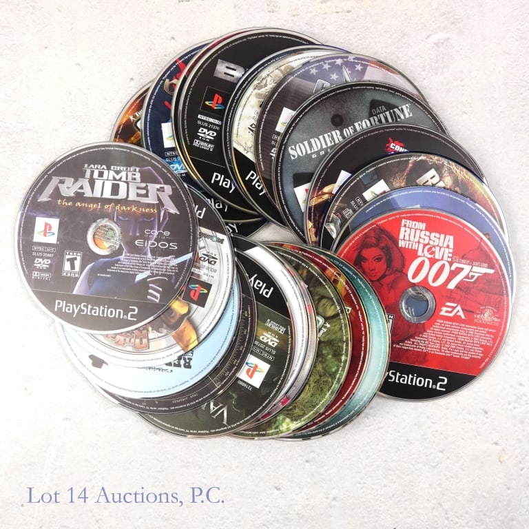 PlayStation 2 Games (Discs Only) (26): 26 games for PlayStation 2. DISCS ONLY. Includes: Golden Eye: Rogue Agent, Ghost Recon 2, Onimusha: Warlords, Red Faction: Join The Revolution, Rebel Raiders: Operation Nighthawk, Black, Airborne Troo
