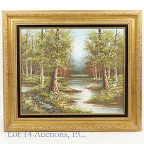 Landscape Oil Painting Signed Conti