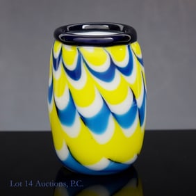 Charles Lotton Miniature Glass Art Vase