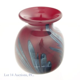 Charles Lotton Miniature Glass Art Vase