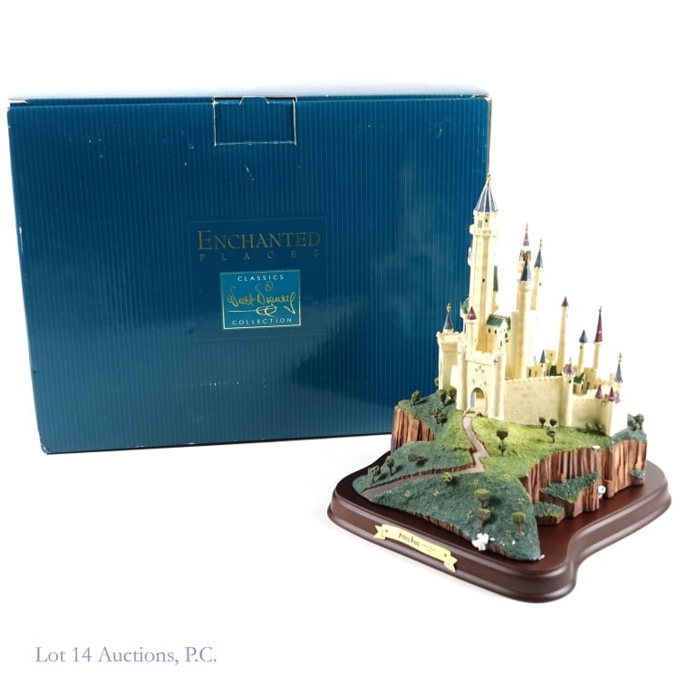 Walt Disney Classics Sleeping Beauty's Castle: Walt Disney Classics Collection Sleeping Beauty's Castle. This piece was released as part of the Disney's Enchanted Places series. Label on box reads "11K 412630". Includes original box and Certificat