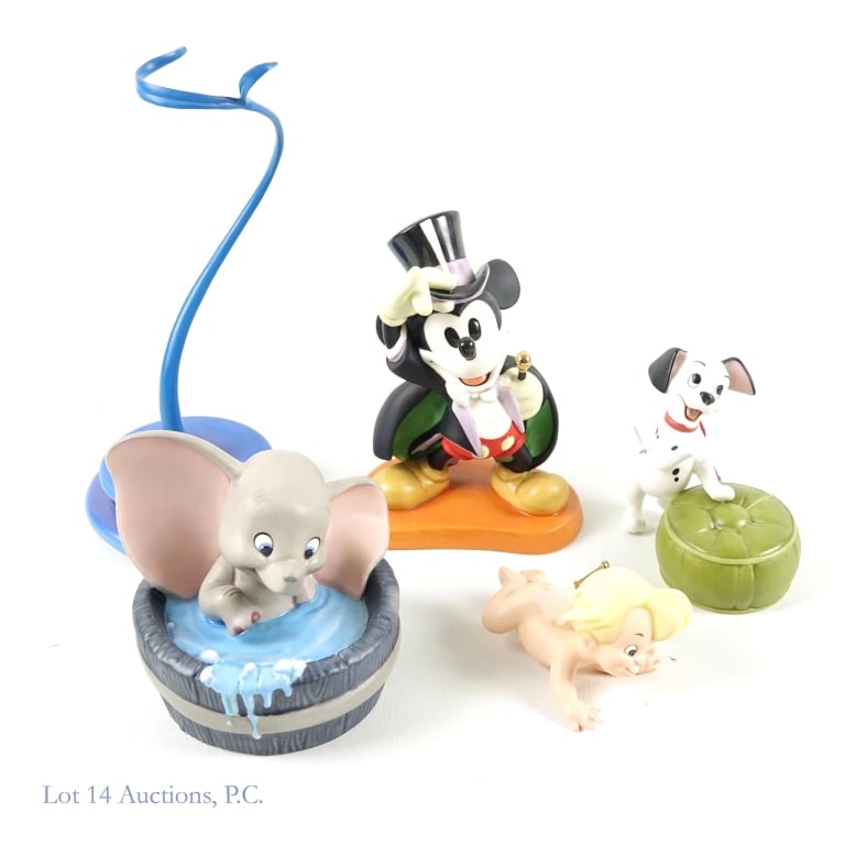 Walt Disney Classics Collectibles Sculptures (5): 5 Walt Disney Classics Collectibles Sculptures. All come with original box and Certificates of Authenticity. Includes: "Simply Adorable" Dumbo from Dumbo. 1995 Membership Sculpture. **** Lucky from 10
