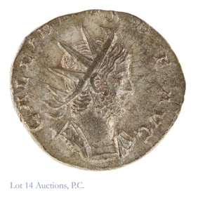 253-268 AD Roman Gallienus Silver Anton XF+
