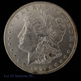 1897 (P) USA Silver Morgan Dollar (CH BU)