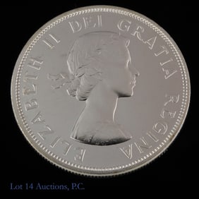 1963 Canada 80%-Silver Canoe Dollar (GEM P/L)