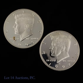 1995s & 1997s USA 90%-Silver Proof Kennedy 50c (2)