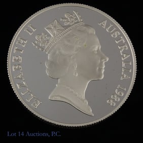 1988 Australia 92.5%-Silver Proof First Fleet $10