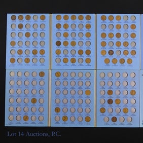 USA Lincoln Wheat Cent Blue Folders (Approx. 260)